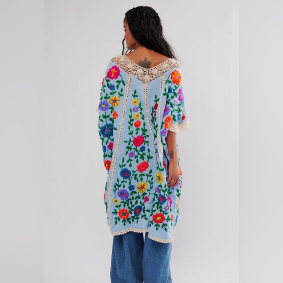 Momo for Free People Embroidered‎ Kaftan / Top - Picture 3 of 8